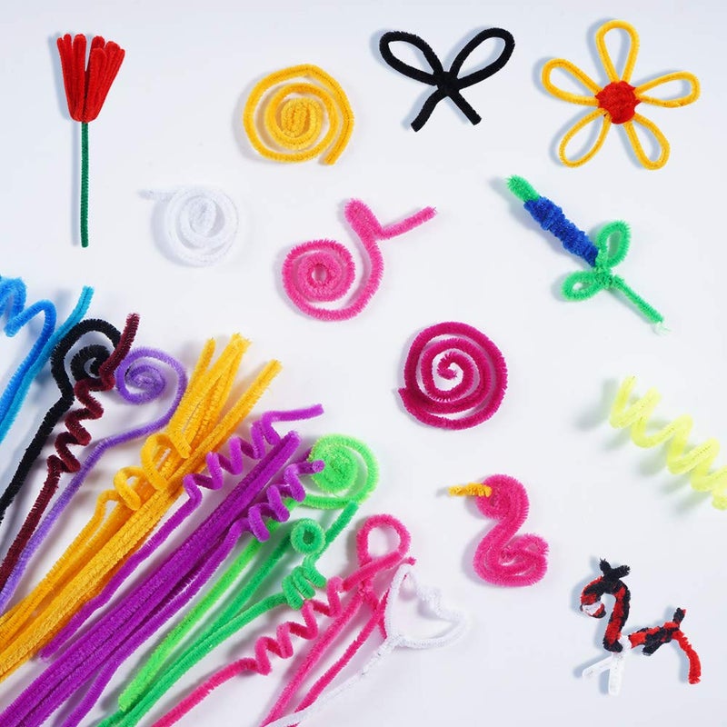 CVNDKN Pipe Cleaners,1600 Pieces Pipe Cleaners Crafts Pipe Cleaners Craft Supplies in 32 Colors Chenille Stems for Home and School DIY Art Crafts (0.23 x 11.8 Inches) - Image 4